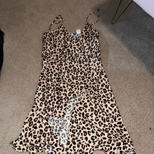 H&M Divided Mini Cheetah Print Dress